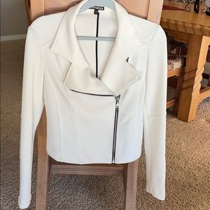 Textured Knit express Moto jacket